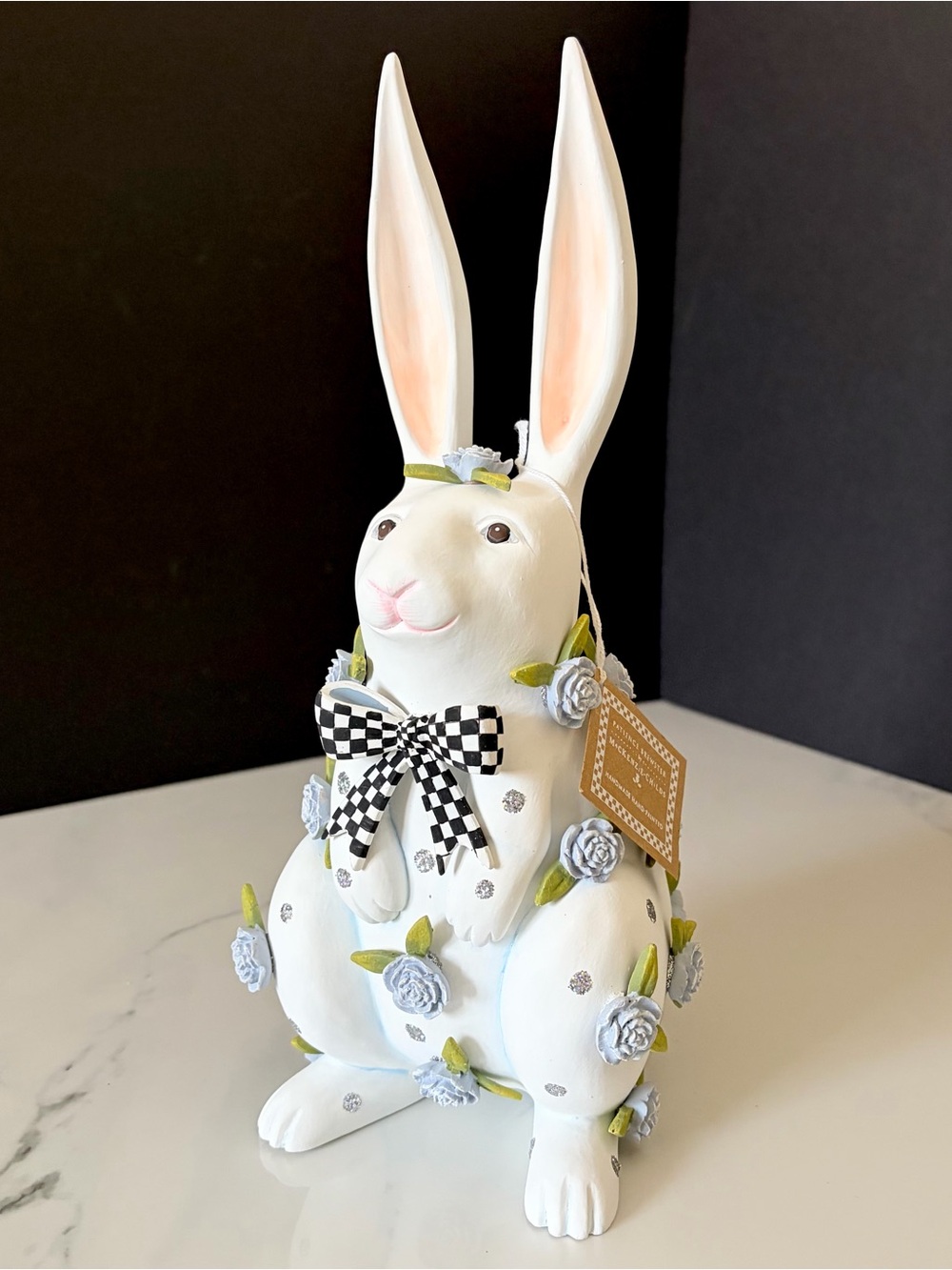 Periwinkle Peony Standing Rabbit - Patience Brewster by Mackenzie-Childs